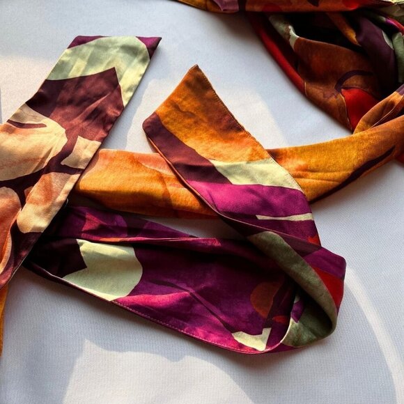 ANDREA IYAMAH TAKWA COLORFUL FRONT-TIE KIMONO MIDI DRESS IN EVE PRINT - OS - Picture 11 of 13